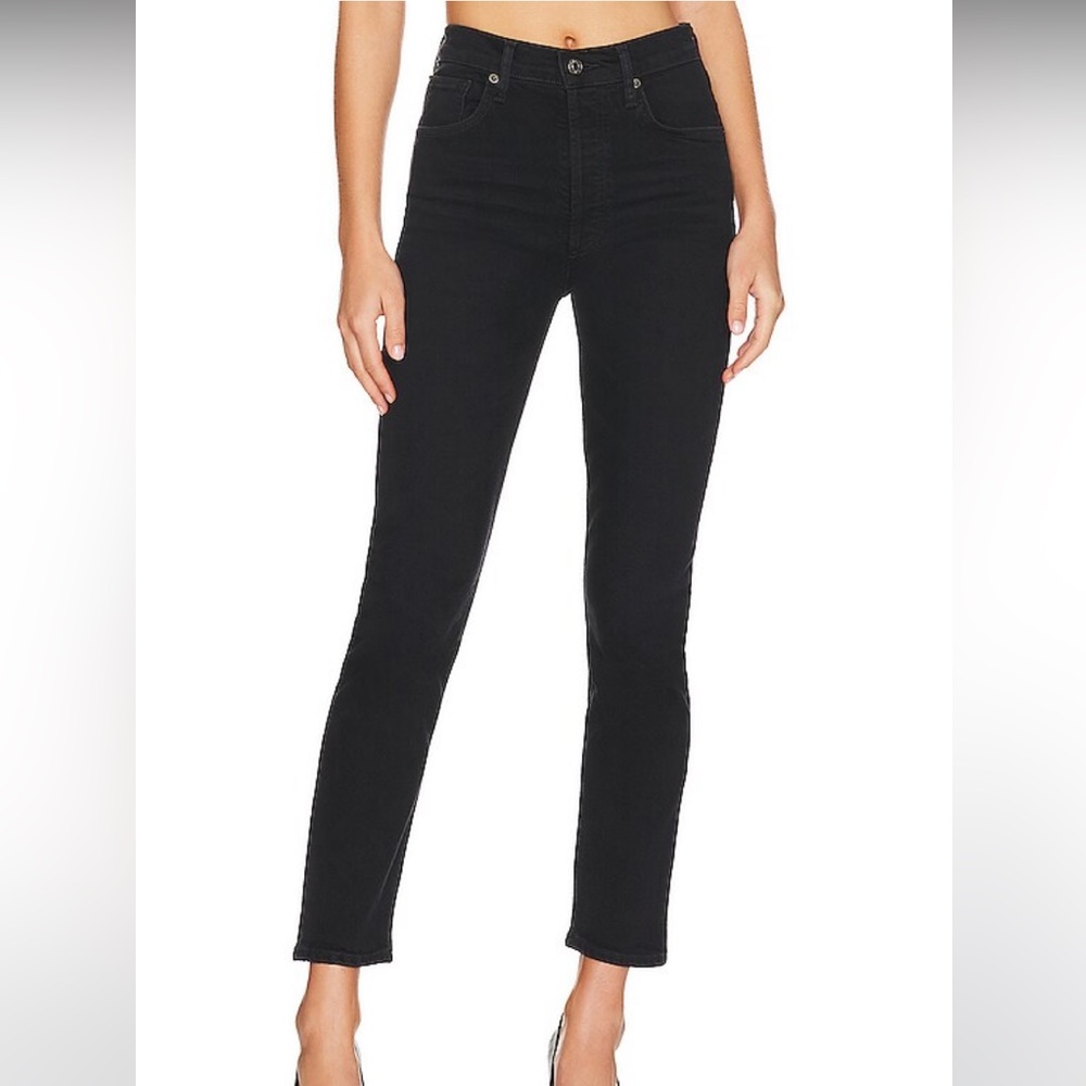 Agolde Riley Long Straight black jeans. Size 27.